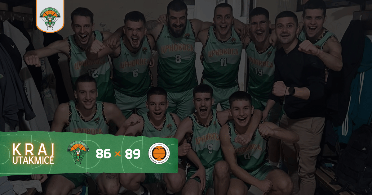 Tim košarkaša u zelenim dresovima slavi pobedu, sa rezultatima 86:89.