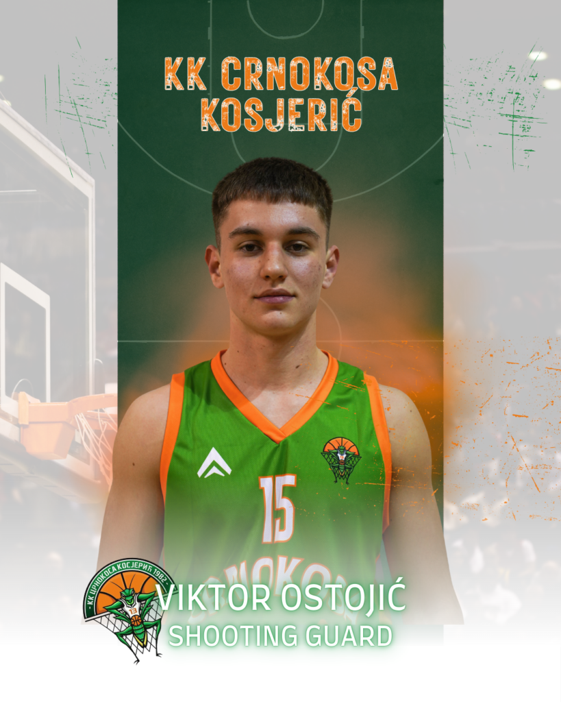 Mladi košarkaš u zelenoj majici sa brojem 15, KK Crnokosa.