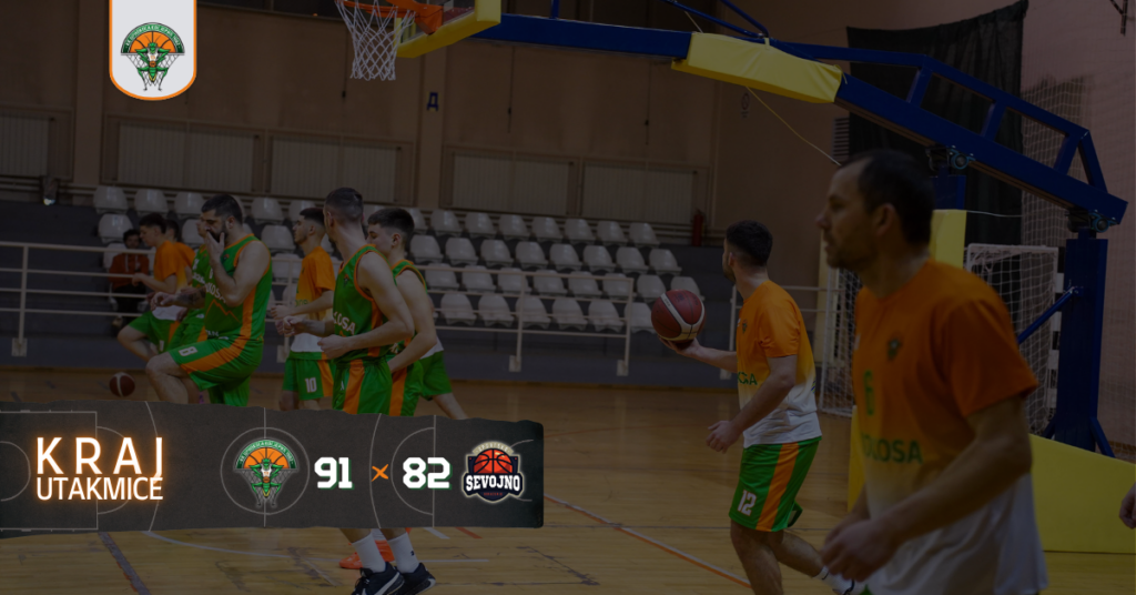 Grafika rezultata: kraj utakmice 91–82, Sevojno