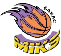 Narandžasta košarkaška lopta iznad žutog natpisa MIKS